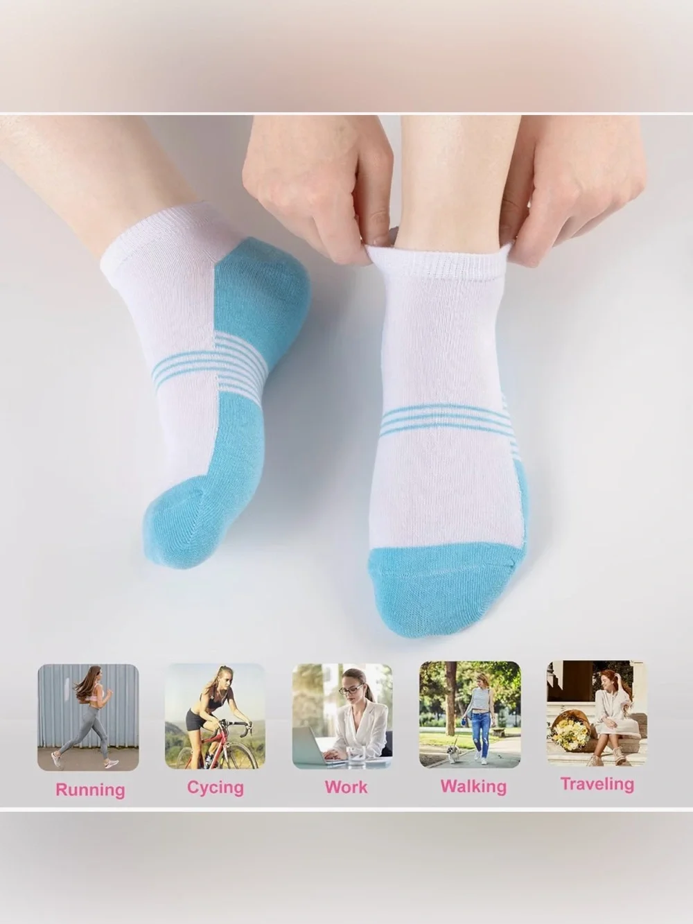 15 Pairs Womens Ankle Socks Thin Low Cut Casual Socks